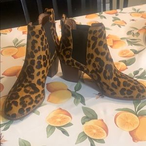 Leopard print boots